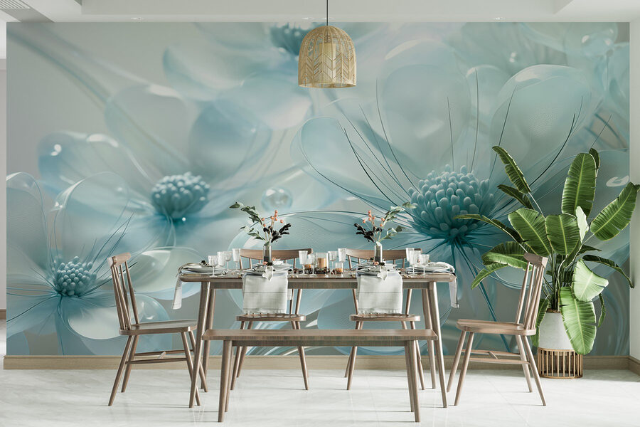 Delicadas flores con suaves tonos pastel
