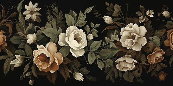 Delicadas flores sobre un fondo oscuro Delicadas flores sobre un fondo oscuro
