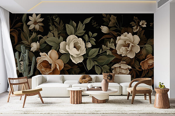 Delicadas flores sobre un fondo oscuro Delicadas flores sobre un fondo oscuro