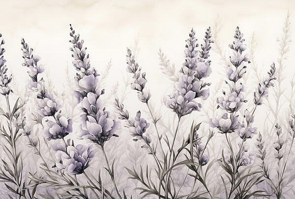 Pintura de flores y hojas Pintura de flores y hojas