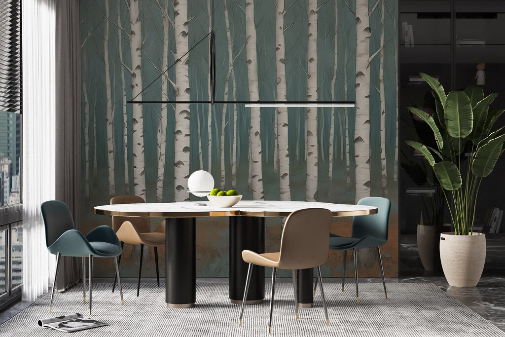 Group of trees in a forest