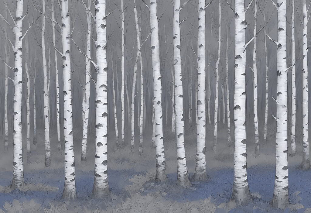 Group of trees in a forest