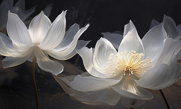Elegantes flores bajo una luz suave Elegantes flores bajo una luz suave