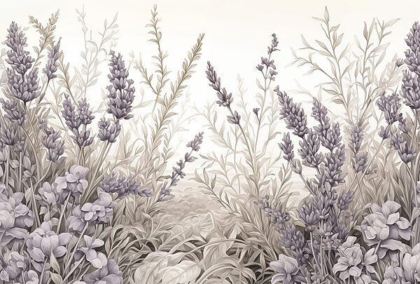Delicadas flores de lavanda en armonía. Delicadas flores de lavanda en armonía.