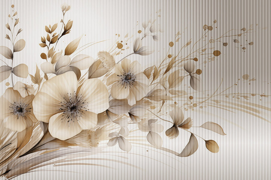 Delicadas flores en tonos suaves