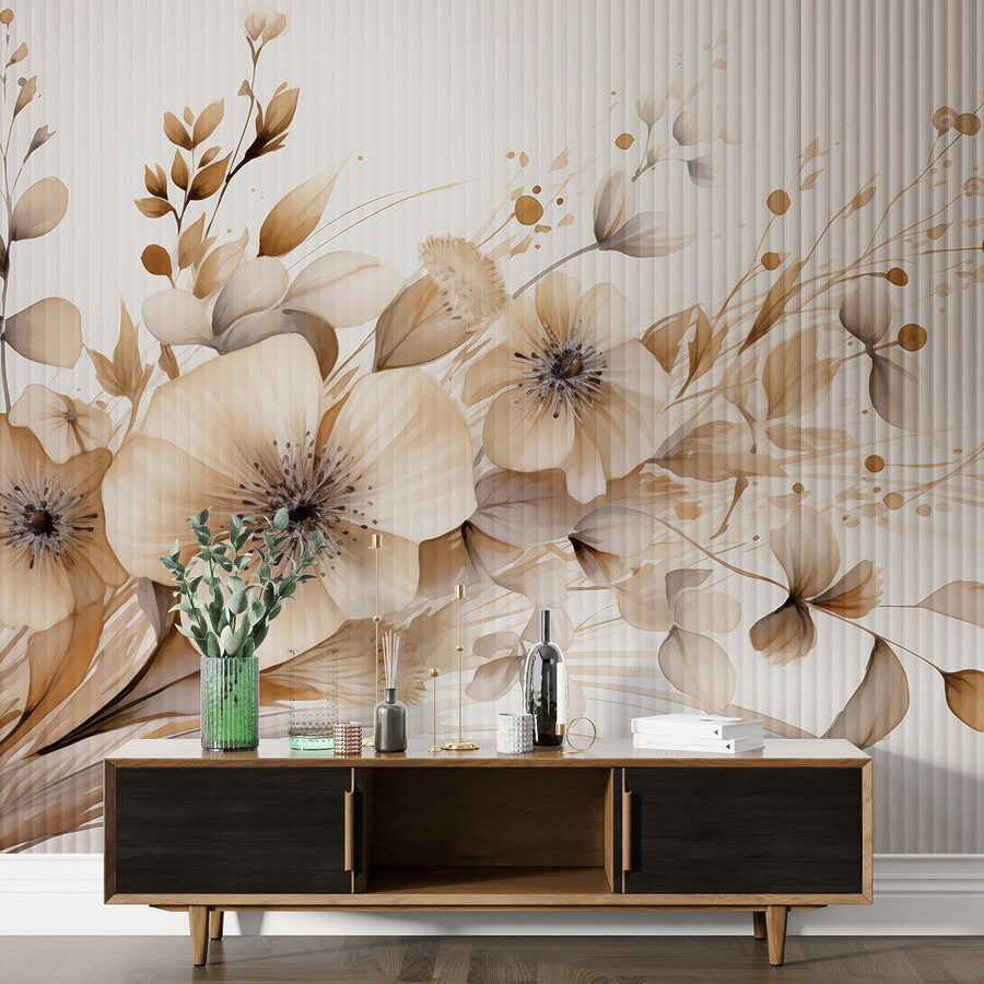 Delicadas flores en tonos suaves