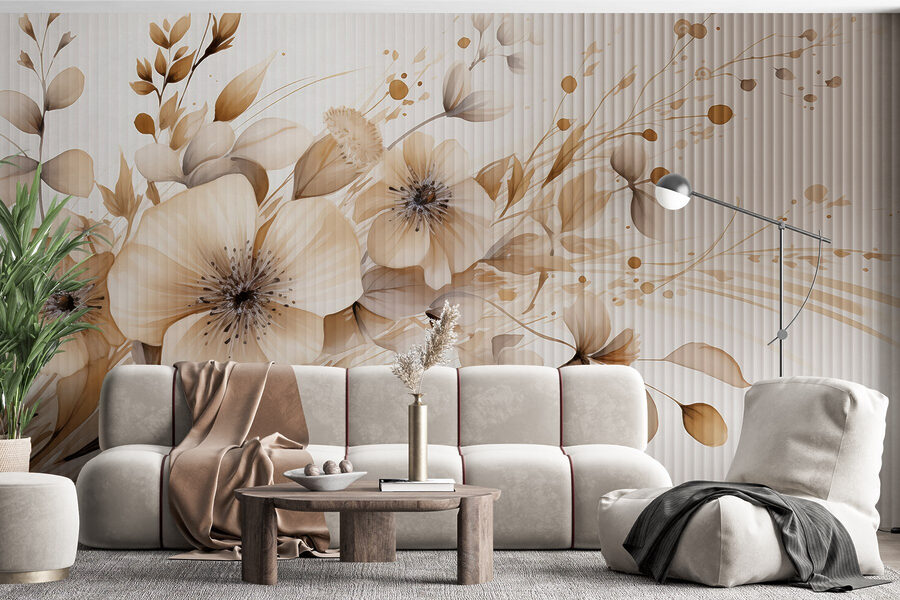Delicadas flores en tonos suaves