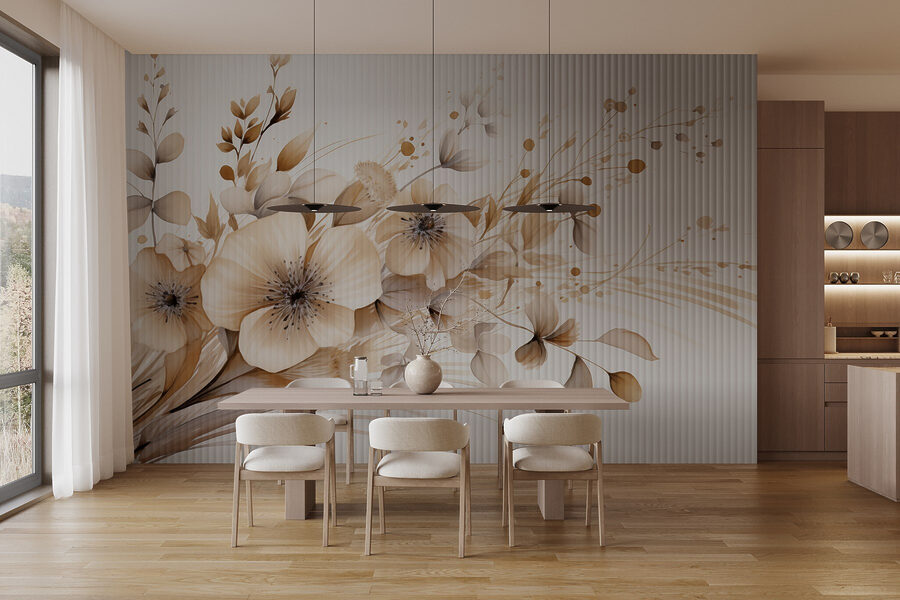 Delicadas flores en tonos suaves