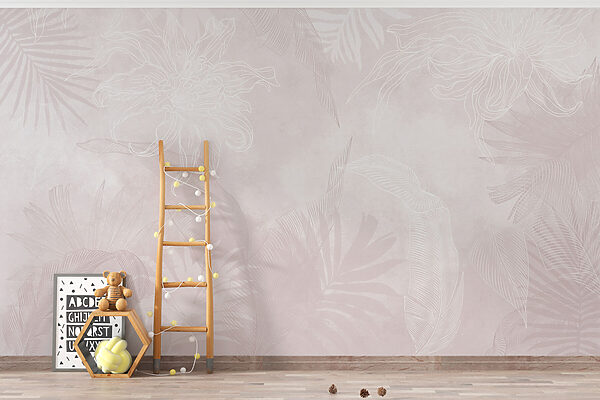 White and pink floral pattern
