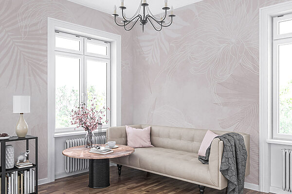 White and pink floral pattern