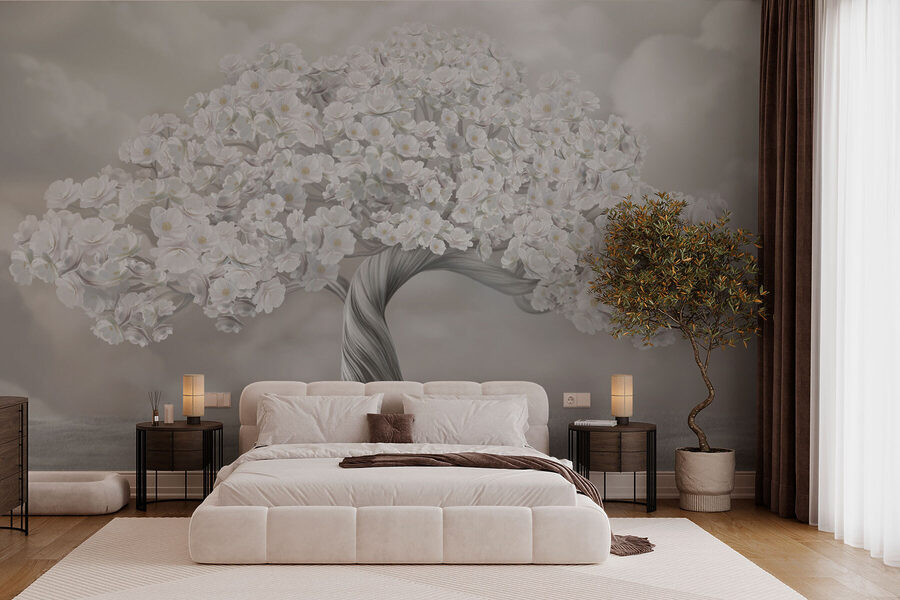 Árbol de flores blancas