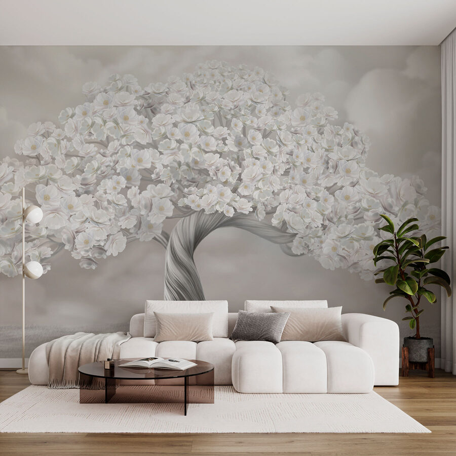 Árbol de flores blancas