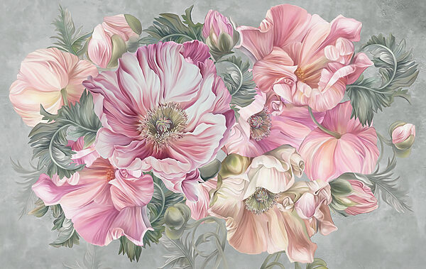 Delicadas flores en suaves tonos pastel Delicadas flores en suaves tonos pastel