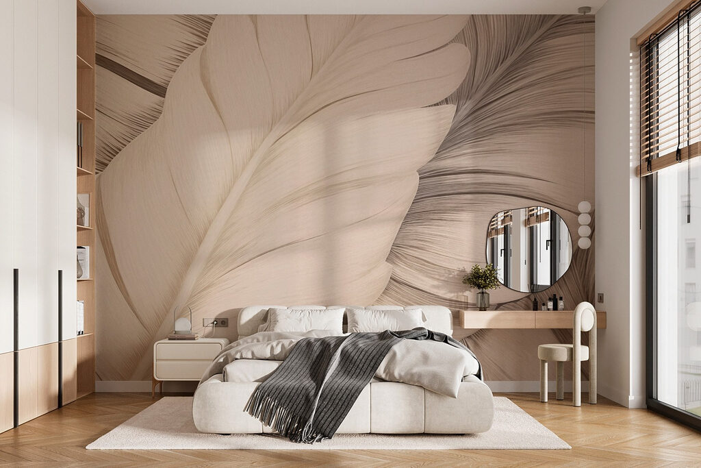 Textured white feathers in soft tones Textured white feathers in soft tones