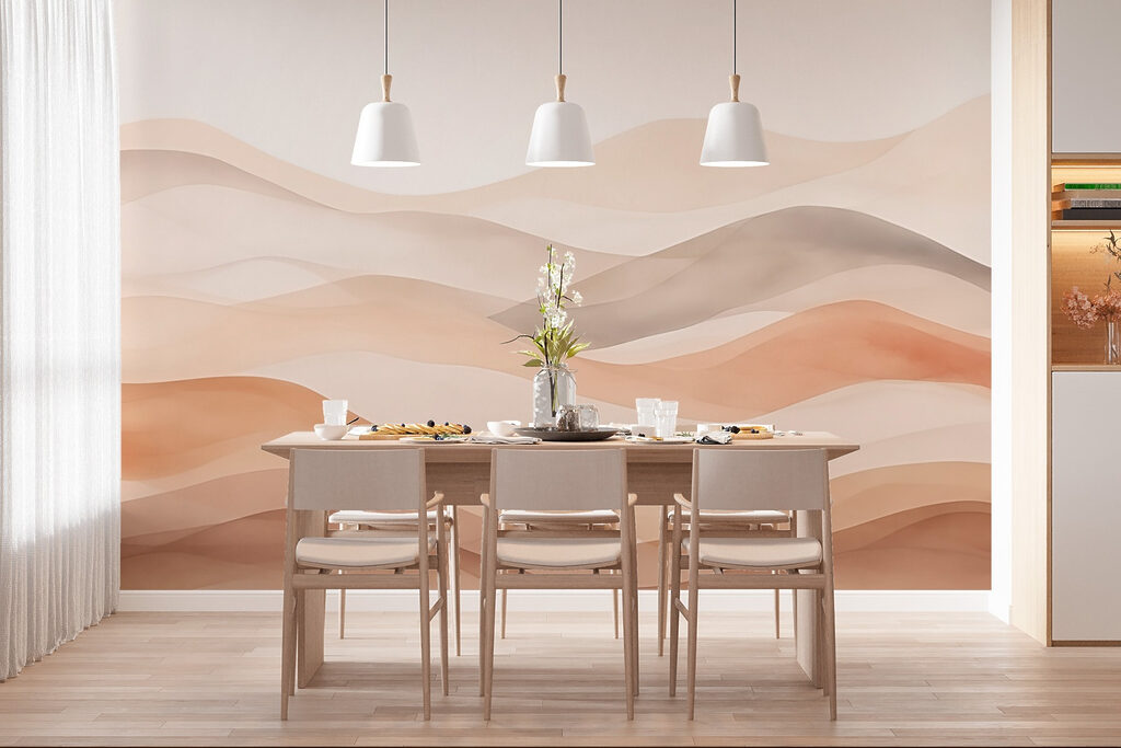 Brown and white wavy lines