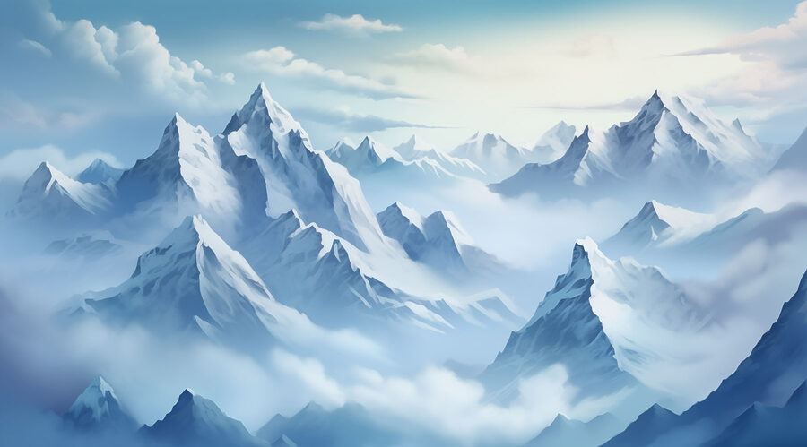 Cordillera con nubes