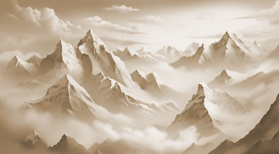 Cordillera con nubes