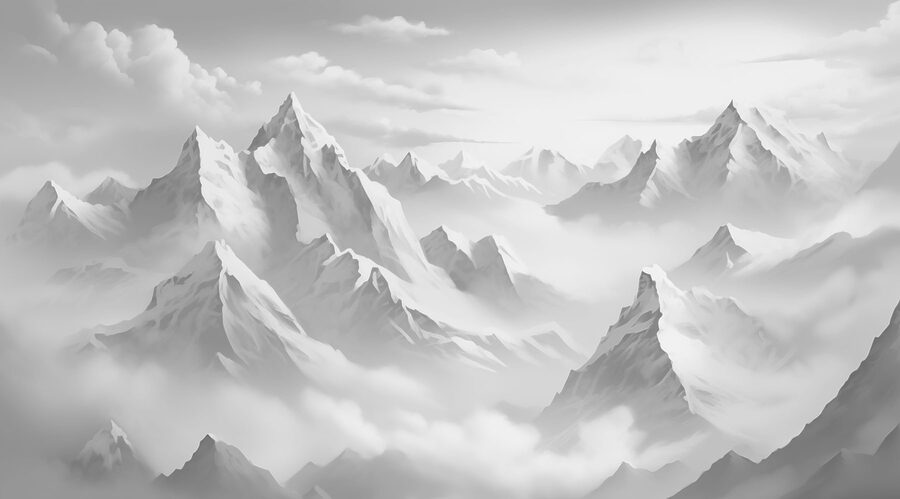 Cordillera con nubes