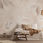 Fotomurales Delicadas hojas en tonos suaves