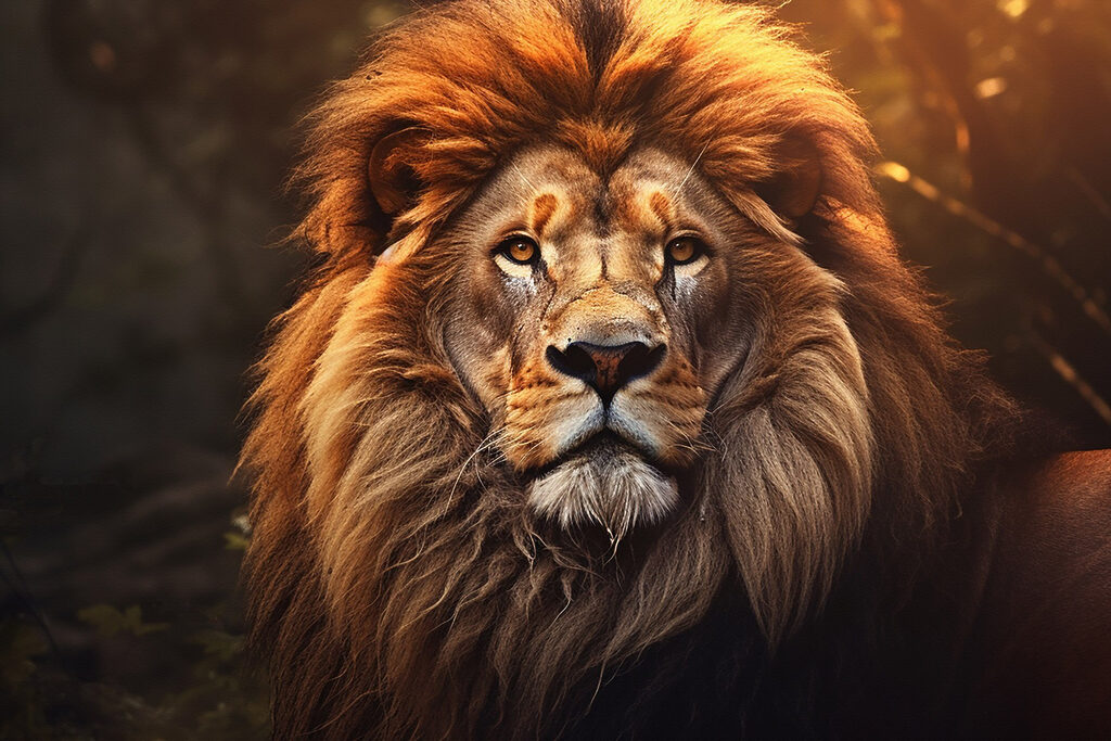 Lion with a very long mane Lion with a very long mane