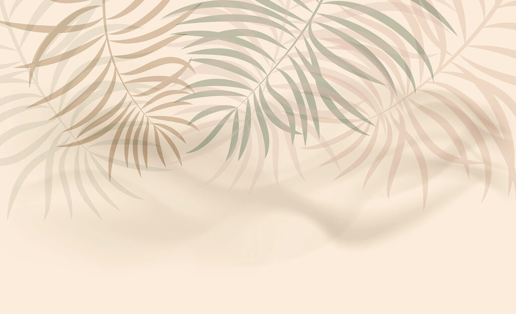 Suaves hojas de palmera en tonos suaves Suaves hojas de palmera en tonos suaves