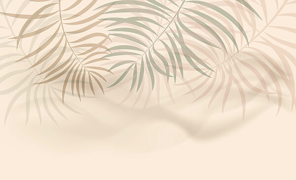 Suaves hojas de palmera en tonos suaves Suaves hojas de palmera en tonos suaves