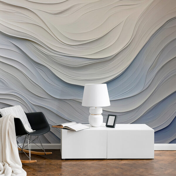 White and grey wavy background