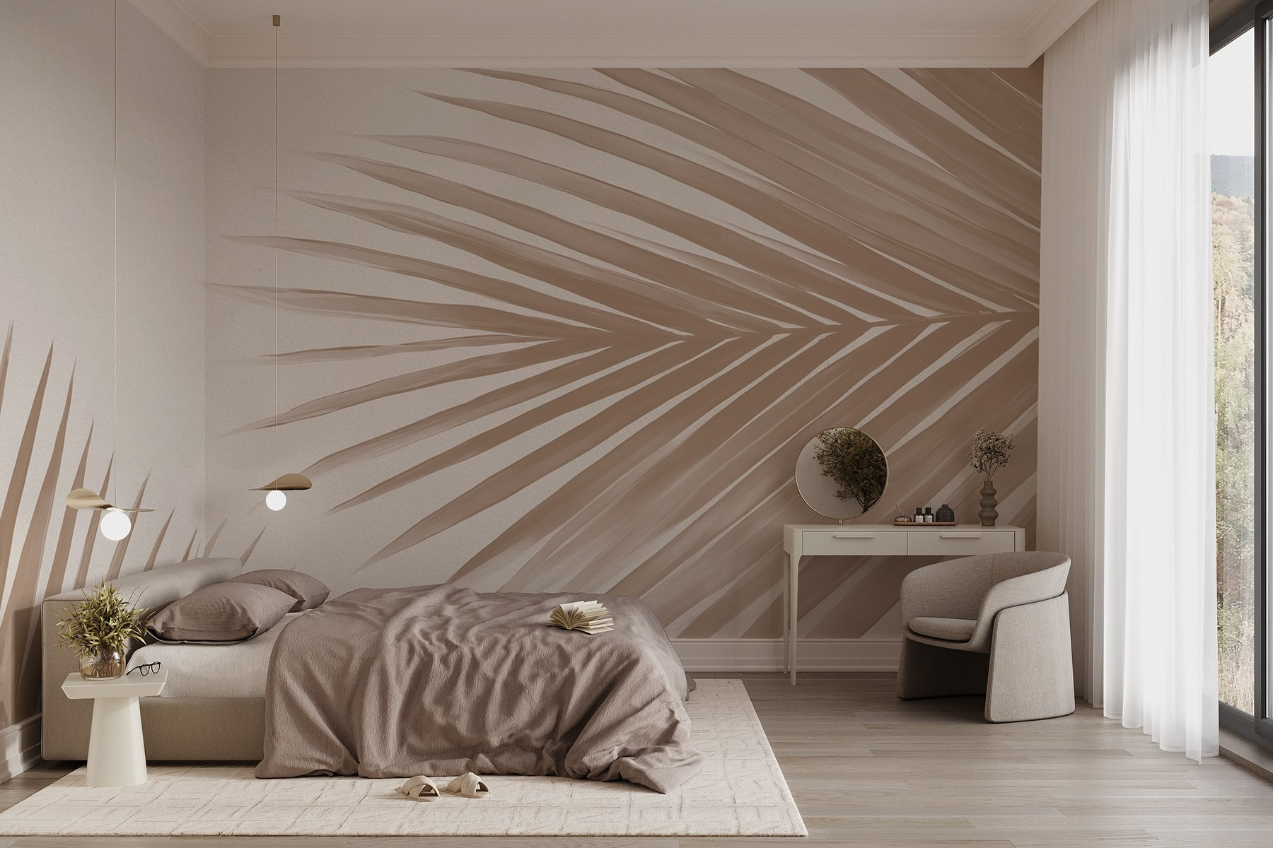 Elegant palm leaves on a soft background Elegant palm leaves on a soft background