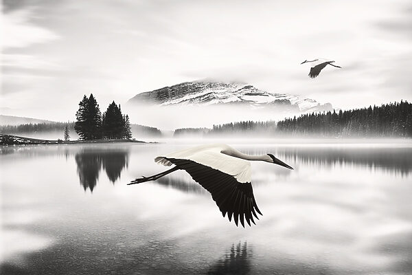 Pájaro volando sobre el agua Pájaro volando sobre el agua