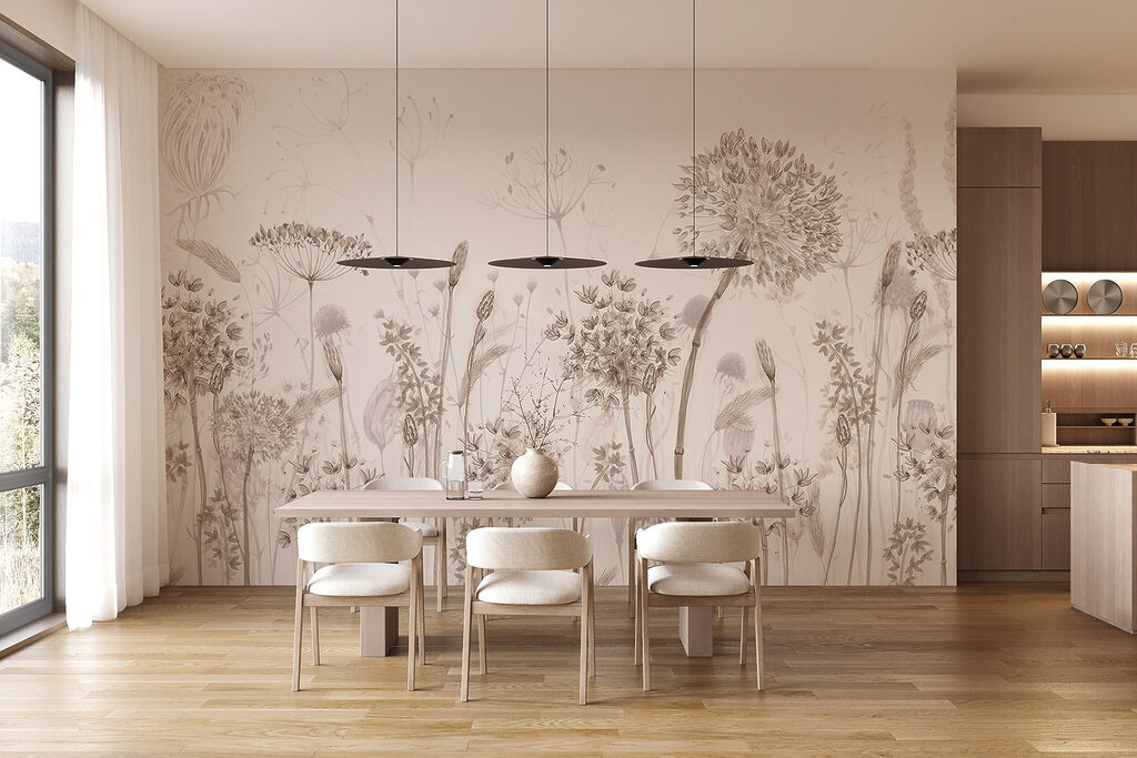 Drawing of flowers and plants