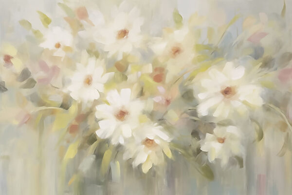 Pintura de flores blancas Pintura de flores blancas