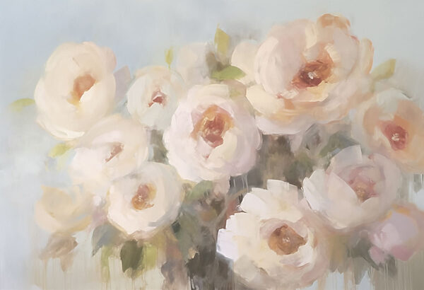 Pintura de flores en un jarrón Pintura de flores en un jarrón