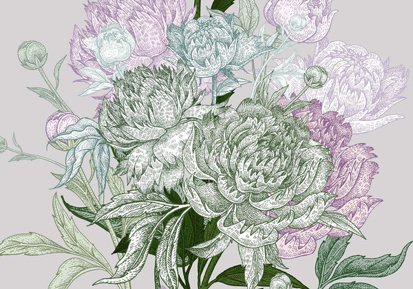 Ilustración floral vibrante con detalles Ilustración floral vibrante con detalles