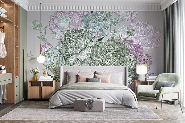 Ilustración floral vibrante con detalles Ilustración floral vibrante con detalles