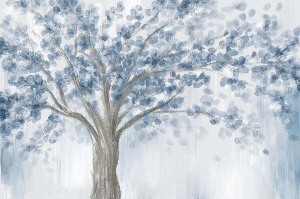 Árbol de hojas azules Árbol de hojas azules