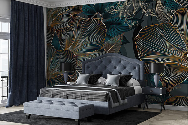 Elegante diseño floral en tonos oscuros Elegante diseño floral en tonos oscuros