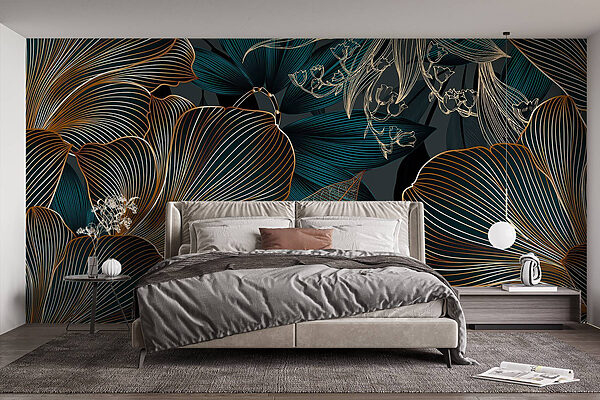 Elegante diseño floral en tonos oscuros Elegante diseño floral en tonos oscuros