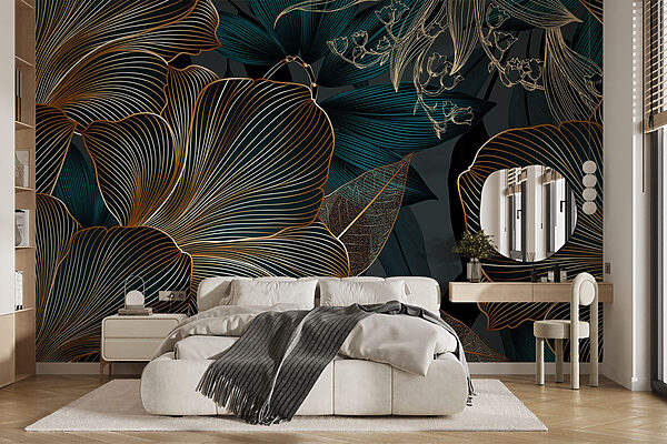 Elegante diseño floral en tonos oscuros Elegante diseño floral en tonos oscuros