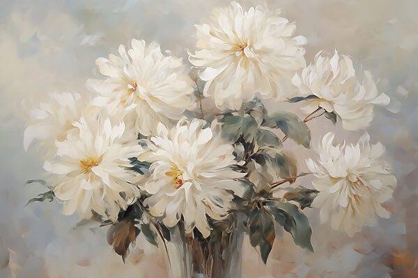Pintura de flores blancas Pintura de flores blancas