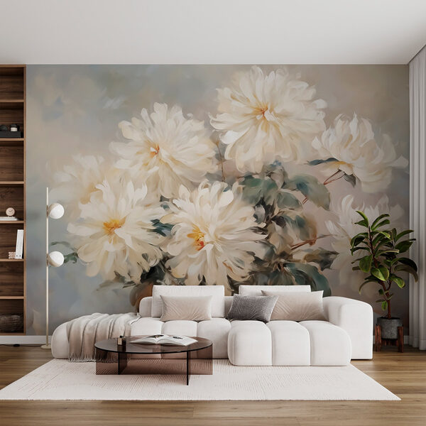 Pintura de flores blancas Pintura de flores blancas