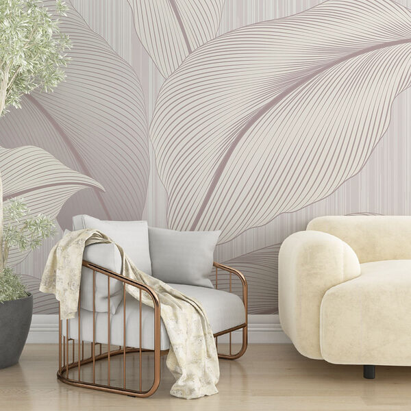 Elegant leaves in soft tones