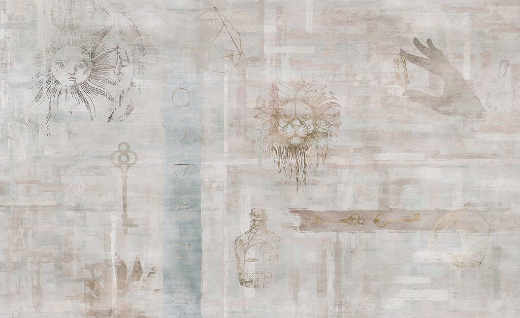 Papel pintado con varios símbolos Papel pintado con varios símbolos