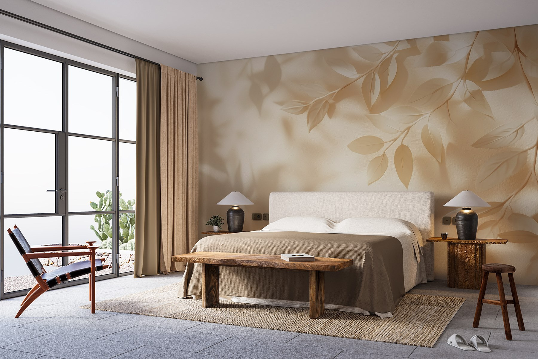 White leaves on a white surface White leaves on a white surface