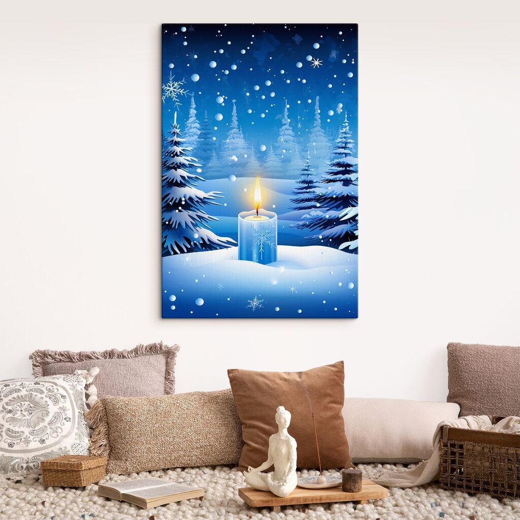 Candle in the snow