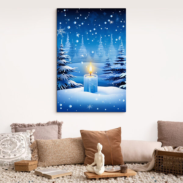Cuadros Una vela en la nieve (SKU: s42383) Cuadros Cuadros Una vela en la nieve (SKU: s42383)