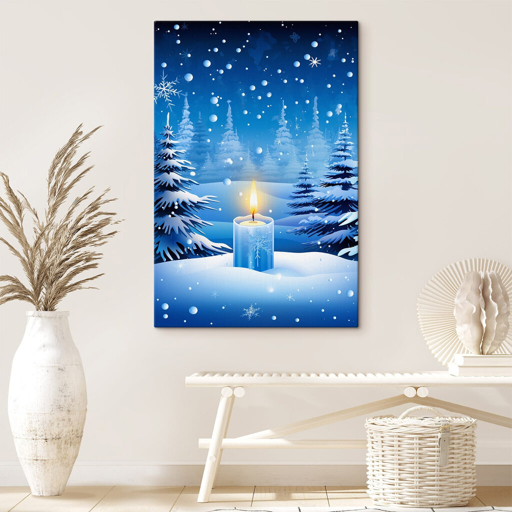 Candle in the snow