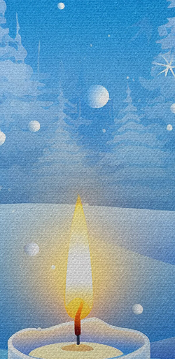 Candle in the snow