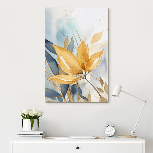 Yellow and blue leaves