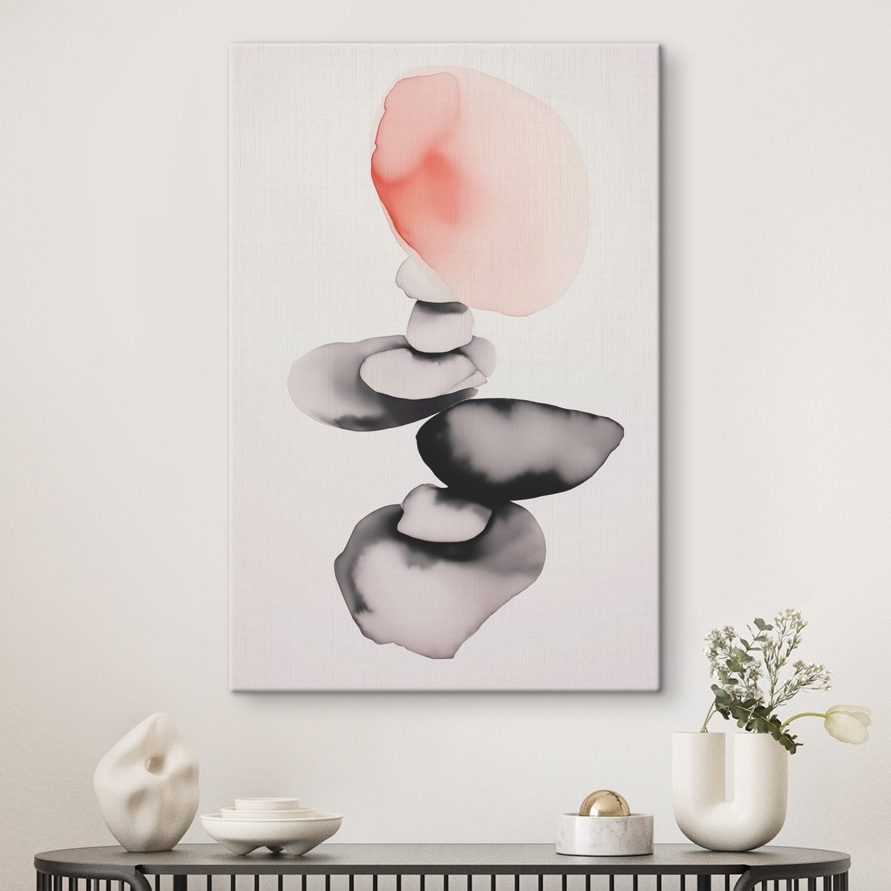 Balanced stones with soft hues Balanced stones with soft hues