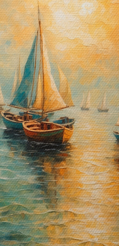 Group of boats on water Group of boats on water
